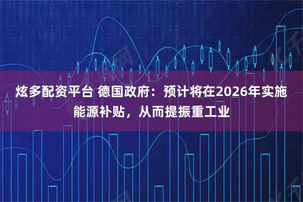 炫多配资平台 德国政府：预计将在2026年实施能源补贴，从而提振重工业