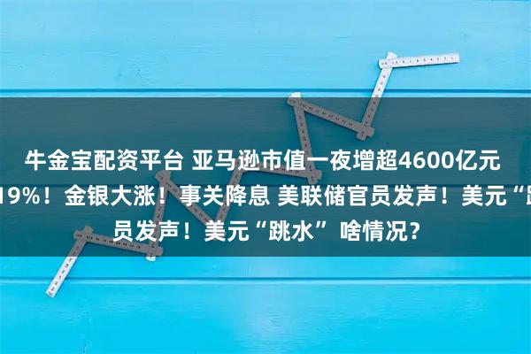 牛金宝配资平台 亚马逊市值一夜增超4600亿元 联合健康跌超19%！金银大涨！事关降息 美联储官员发声！美元“跳水” 啥情况？